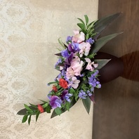 春の花ブーケとアレンジメント