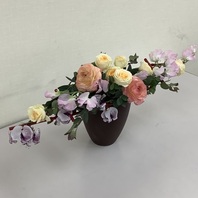 春の花ブーケとアレンジメント